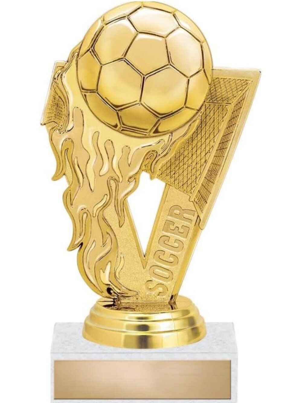 Youth Soccer Fireball Trophy - 5" Award for Kids, Sports Recognition, Soccer